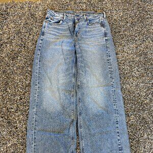 AE Dreamy Drape Super High-Waisted Baggy Wide-Leg Jean